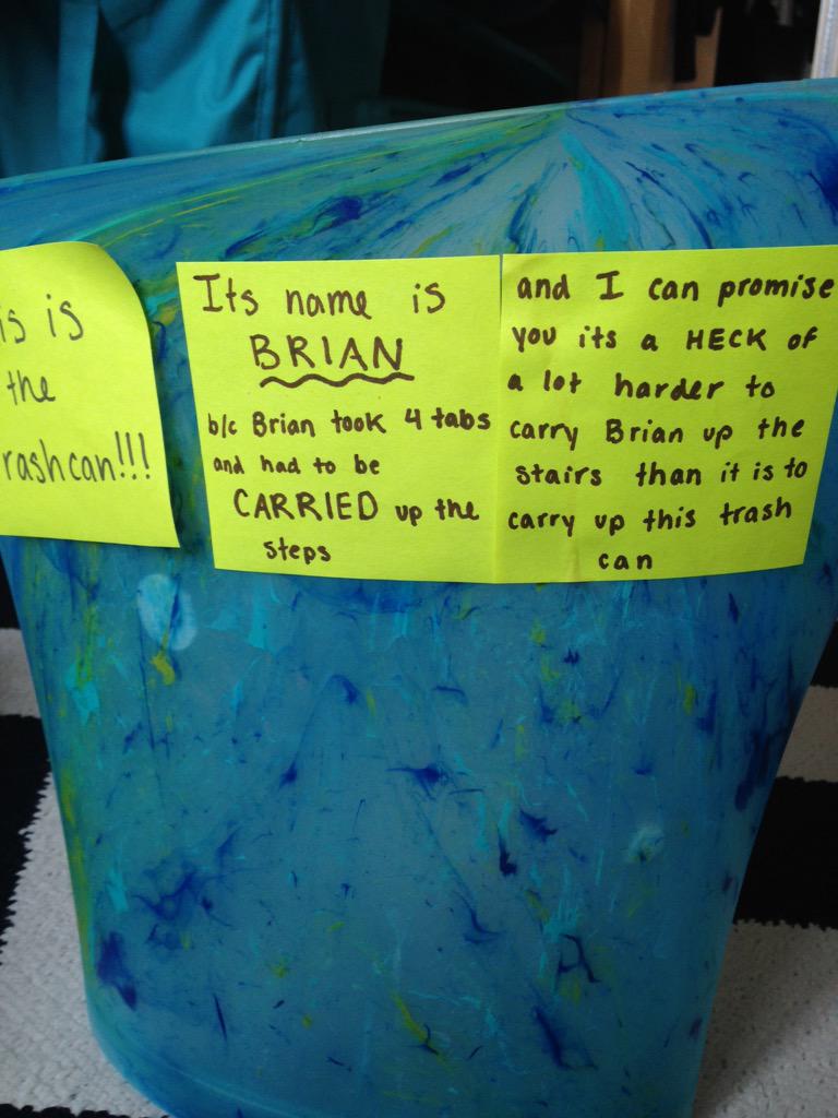 TempleTrashcan's tweet photo. Woah there Brian #wedontjudge http://t.co/sJJlREWhny