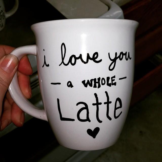 CoffeeBrue's tweet image. #Coffee Instagram by @straightedge28 #sharpiemug #imadeit #coffee #mug #diy #oilbasedsharpie #love #latte