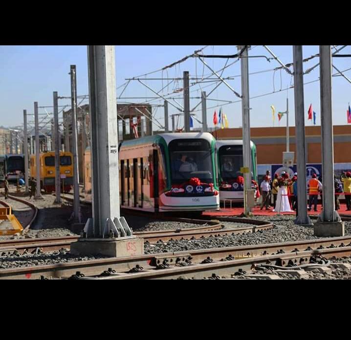 SimretZeru's tweet photo. "@RediTweets: 

With 475 million USD construction cost, #Ethiopia is testing it's Addis Ababa light railway #Africa http://t.co/bSVM7UTXms