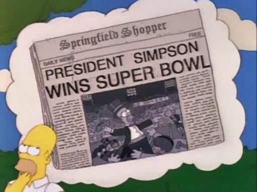 dailysimpsons's tweet photo. Today's sure bet to win #SuperBowlXLIX http://t.co/KFc6QzLqW2