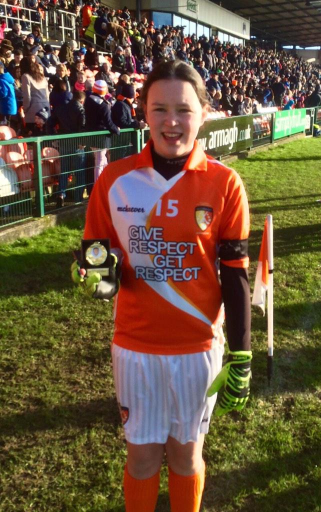 teresackearney4's tweet image. @stpps66  Megan Kinney representing St Peters during HT in the Armagh v Tipperary game!!!