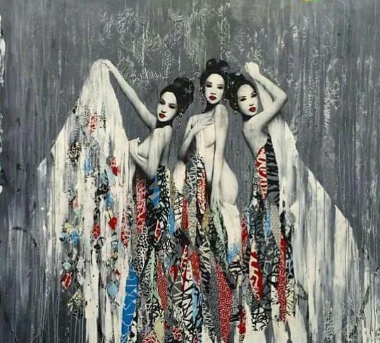 GuarrillaUrbana's tweet photo. Musas de las paredes #street #art Hush http://t.co/VeAn2N1dO0