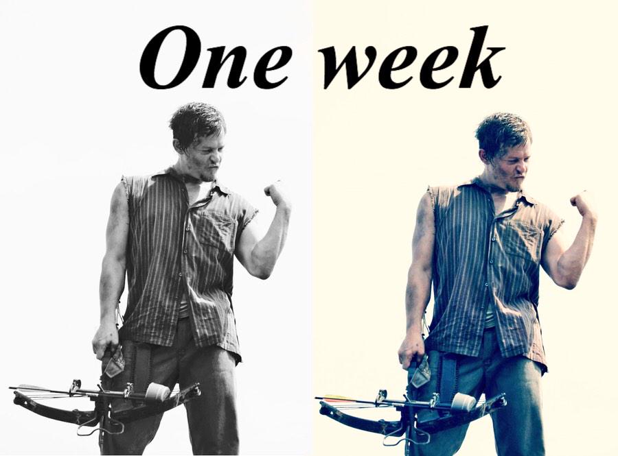 LiterallyAIM's tweet photo. ONE WEEK. #TWD http://t.co/fgXaF1BkMO