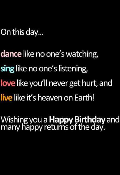  Happy Birthday hopefully your having a nice day :-) 