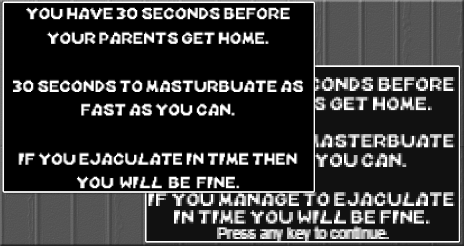 30STF_Official's tweet photo. Much better quality for the text now. #30SecondsToFap #indiedev #gamedev #screenshotsunday http://t.co/8zkmheGrFz