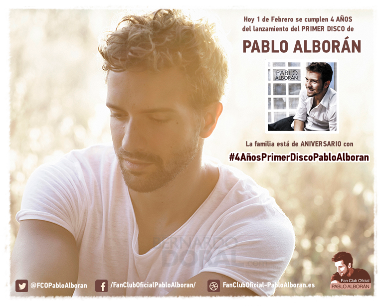 FCOPabloAlboran's tweet photo. La familia está de aniversario! 🎉 Se cumplen #4AñosPrimerDiscoPabloAlboran llenos de sueños y momentos inolvidables 😊 http://t.co/zJXiznilVw