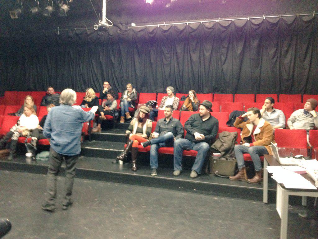 Crazy8sFilm's tweet photo. #Crazy8sFilms15 teams enjoy a workshop led by #Director #AllanHarmon on this rainy Sunday @ #GOStudios http://t.co/CGNGYLYWVM