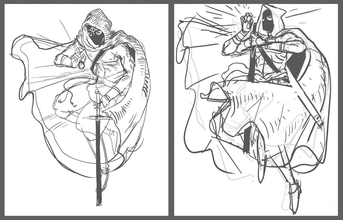 I came across these Book of the New Sun sketches I was working on for a fantasy art show I ended up not doing :T
