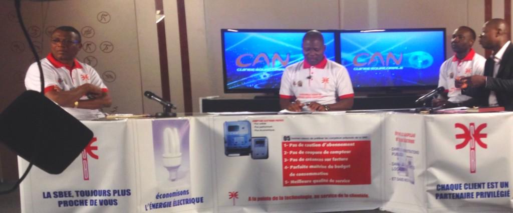 sbeebj's tweet photo. #CAN2015 branding + invitè #SBEE sur le plateau de l'Ortb http://t.co/vymdW7idpt