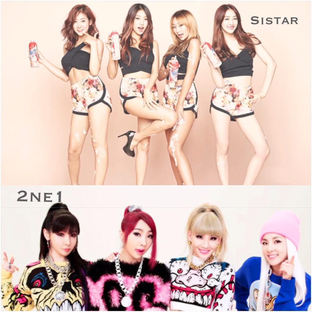 Kcelebrities_'s tweet photo. SISTAR vs 2NE1? 
RT for 2NE1 
FAV for SISTAR http://t.co/tlFTIMej97