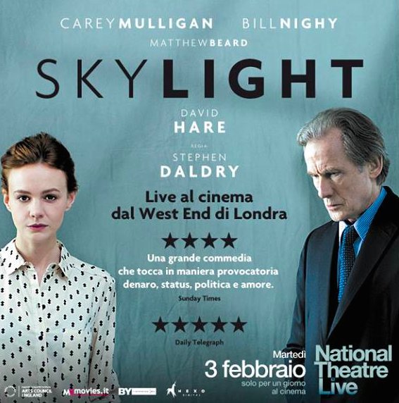 SIPARIO_PORTALE's tweet photo. Live al cinema dal #WestEnd di Londra #SKYLIGHT con Bill Nighy e Carey Mulligan il 3 febbraio
http://t.co/0yC4Gbj2KX http://t.co/dcPtKUGd0x