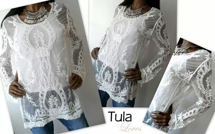 TulaModa's tweet image. New in ..vintage lace tunic top 18.00
