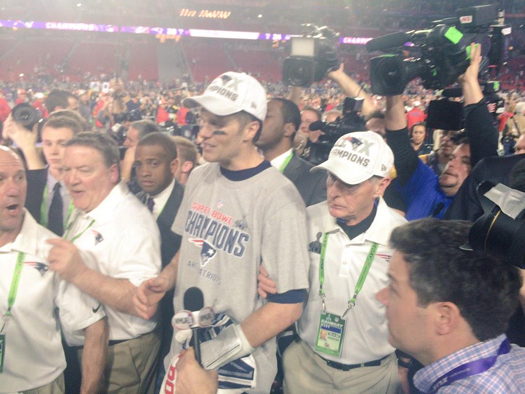 Patriots's tweet photo. Your Super Bowl XLIX MVP: http://t.co/RHQX5rcd3N