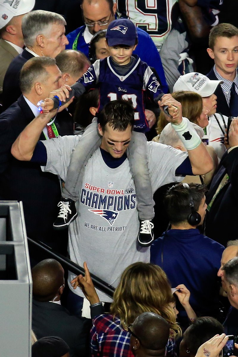 Tom Brady celebrates the moment with his son Benjamin. | SportsCenter