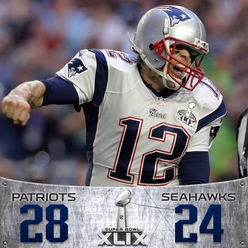 idevsquad's tweet photo. @Patriots with the clutch!! Good try @Seahawks . It was a great game! #PatsvsSea #Patriots #Patsnation #SB49 #pats RT http://t.co/FMdaZRPhN5