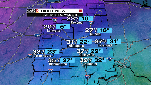 EboniDeonWSB's tweet photo. Temperatures are starting to drop. We're heading for the teens #ColdAM
Patchy areas of light snow falling #INwx http://t.co/HPTHUIwDft
