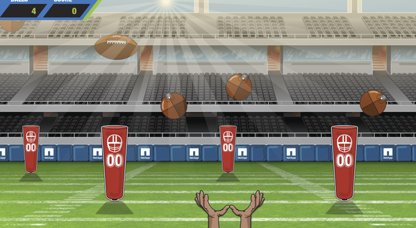 NetApp's tweet photo. Think you have what it takes to score? Give our Football Throw game a try. #SB49 #NetAppNFL http://t.co/Q8kFYFdTs1