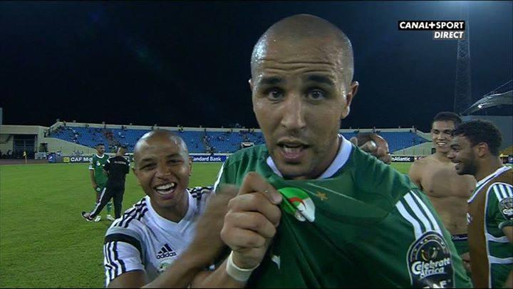 Alg_Bentaleb's tweet photo. Les Hommes LA DÉFENSE TE3NA 💚❤  BOOGY http://t.co/qek3Xxk3VN