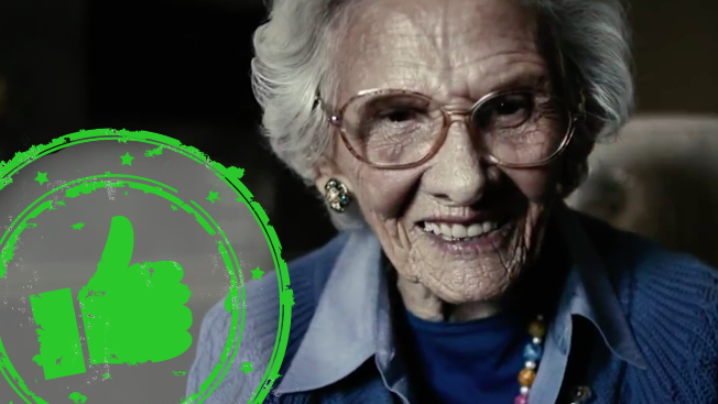 Adweek's tweet photo. DODGE - Yet another new cut of a 2014 online viral. Rare to see the elderly treated respectfully in ads. #SuperBowl http://t.co/vSUSWms2BD