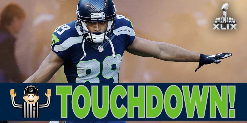 Wilson --> Baldwin 

TOUCHDOWN!! #SB49