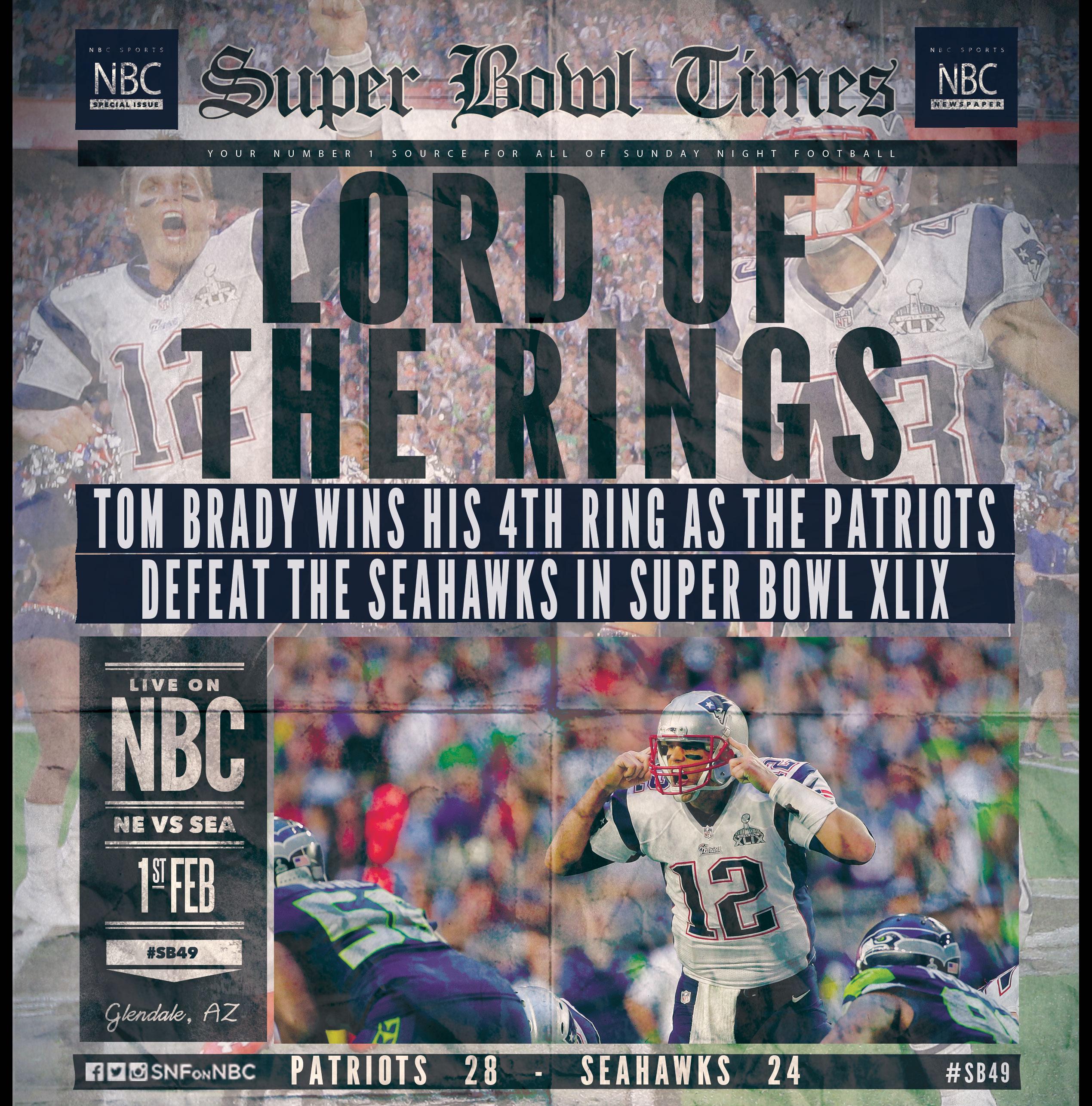 Patriots lord of shop the rings