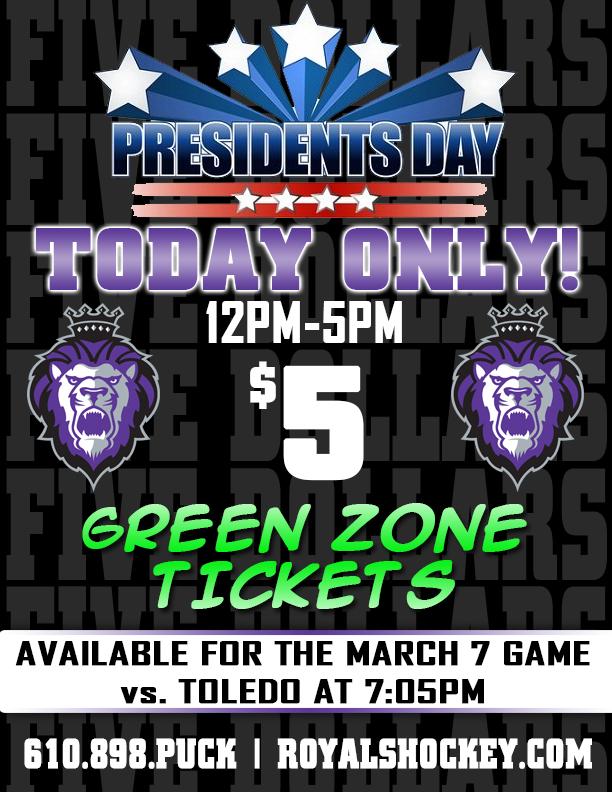 ReadingRoyals's tweet photo. Special #PresidentsDayDeal! Ends at 5pm today! Call and get your tix now...based upon availabilty! #RoyalExperience http://t.co/p1VtMlCbEf