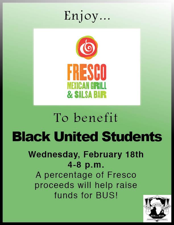 bus1968's tweet photo. Don't forget to come out to Fresco this Wednesday to support BUS! Make sure to mention us when you order. http://t.co/sD5geAPDNL