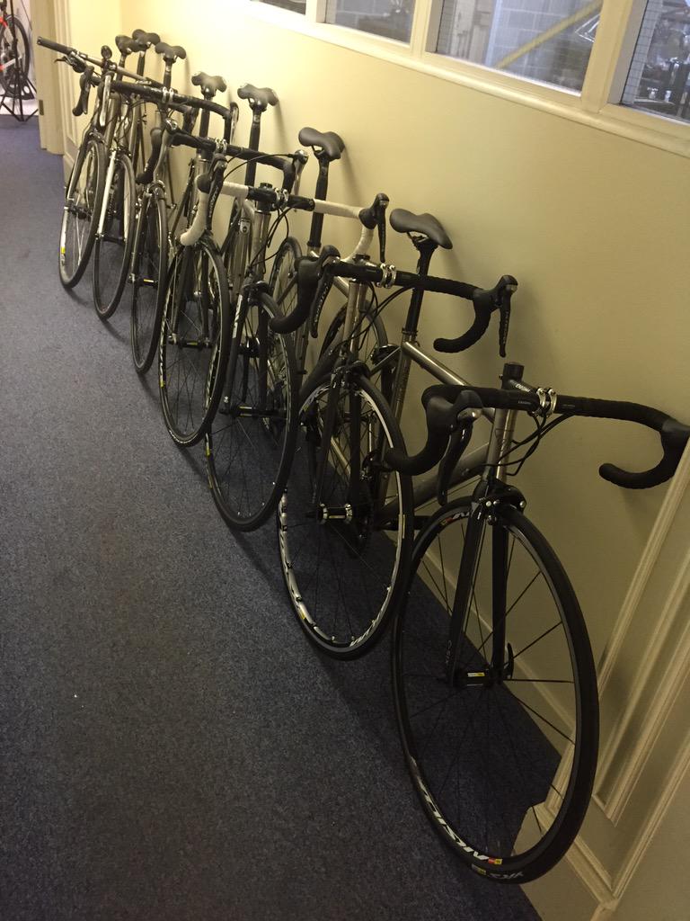 JacoEhlersSA's tweet photo. @Enigmabikes day after the bike show #titanium #bikes #cycling http://t.co/JqMOZjlY1m