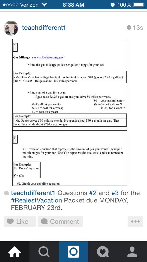 Questions for the #RealestVacation Packet due MONDAY, FEBRUARY 23rd.