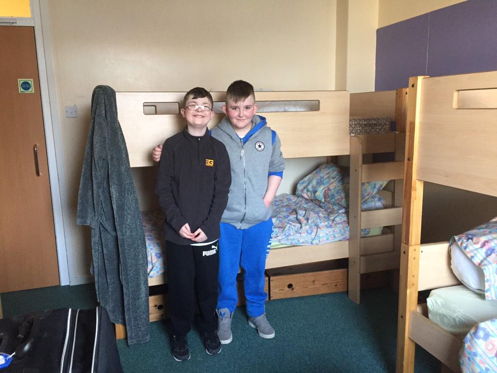 StSerfsAirdrie's tweet photo. The boys are all settled with love made beds! What fabulous views they have from their rooms.#kilbowie2015 http://t.co/dG5crVdgdX
