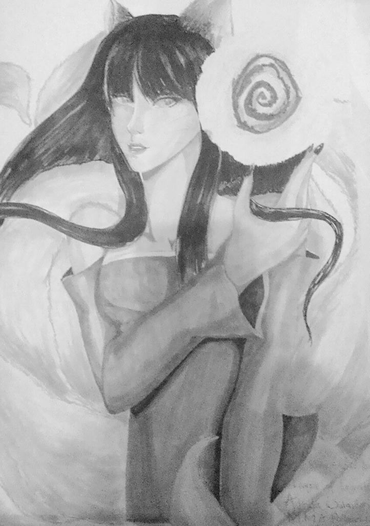 "Ahri"The nine-tailed fox league of legends created by Adinda Wulandari #PameranPemula