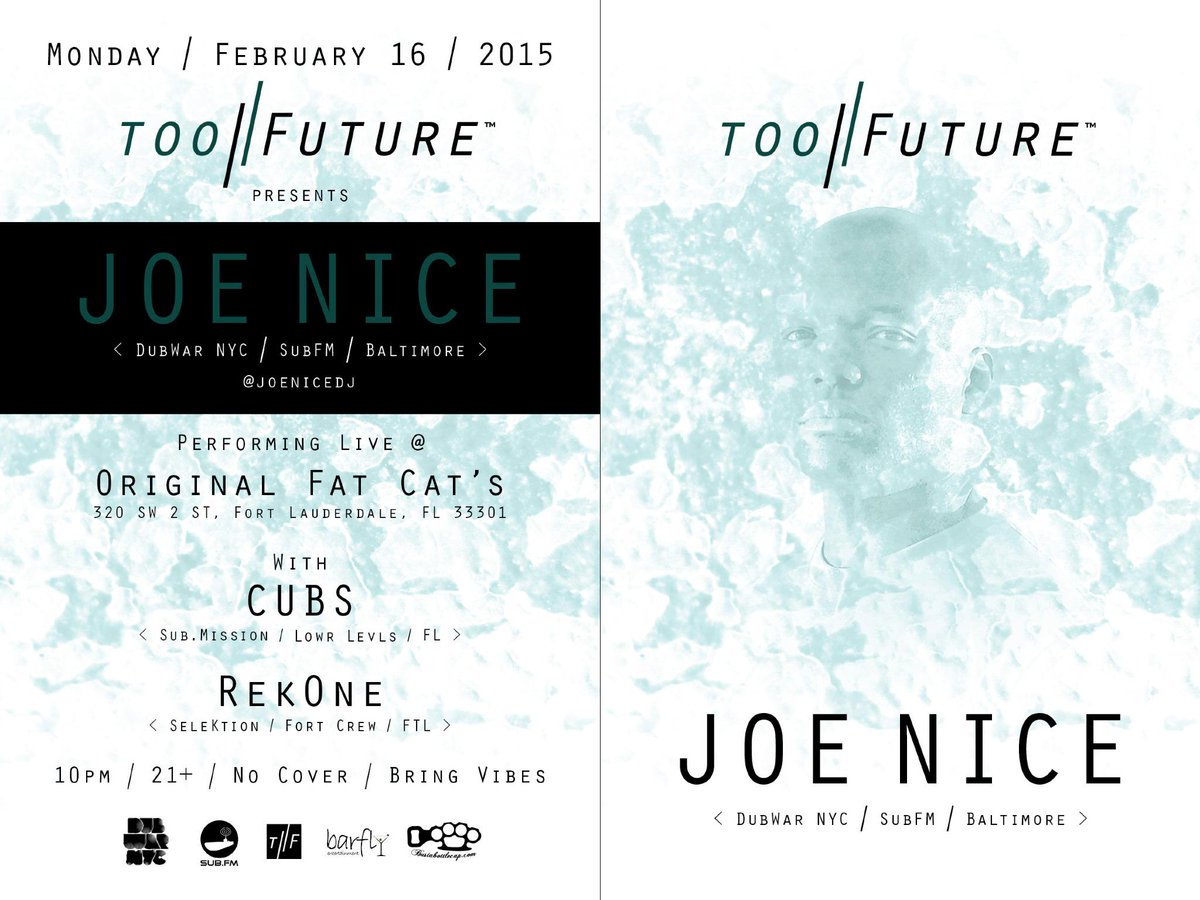 Tonight!  <a href="/joenicedj/">Joe Nice</a> marathon set at the #toofuture 2-year anniversary party!