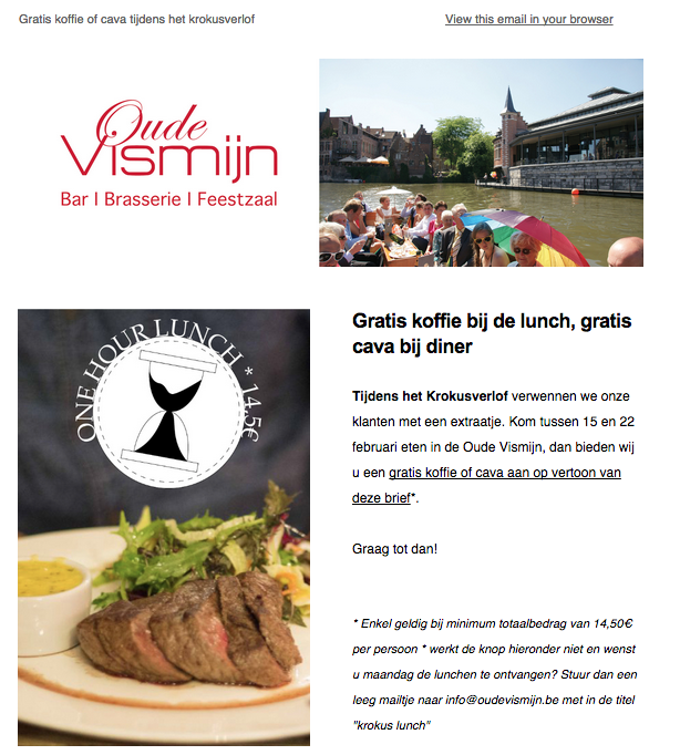 Oudevismijn's tweet photo. Gratis koffietje bij de lunch, cava bij het diner tijdens de krokusvakantie!
https://t.co/ClqX2gWI4S #gratis #Koffie http://t.co/XwilEs7UrL