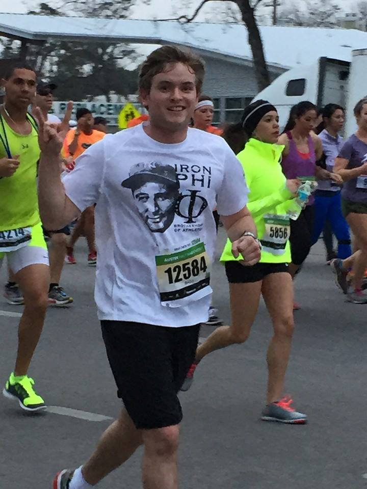 Congrats to <a href="/TexasPhiDelt/">Texas Phi Delt</a> Sebastian Washburn for becoming Iron Phi #402! $1,367 raised, Austin Half Marathon complete