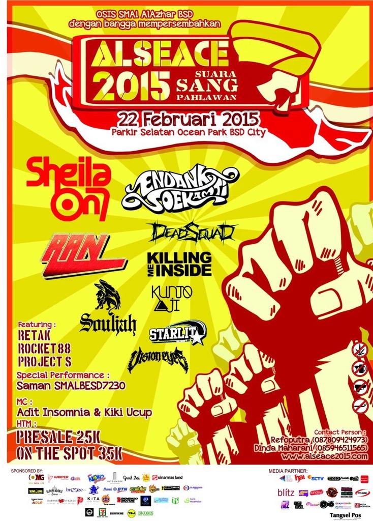 Cuma 25Ribu Aja udah bisa seru-seruan dan nonton berbagai genre? Dmn lagi selain di ALSEACE 2015 ?!