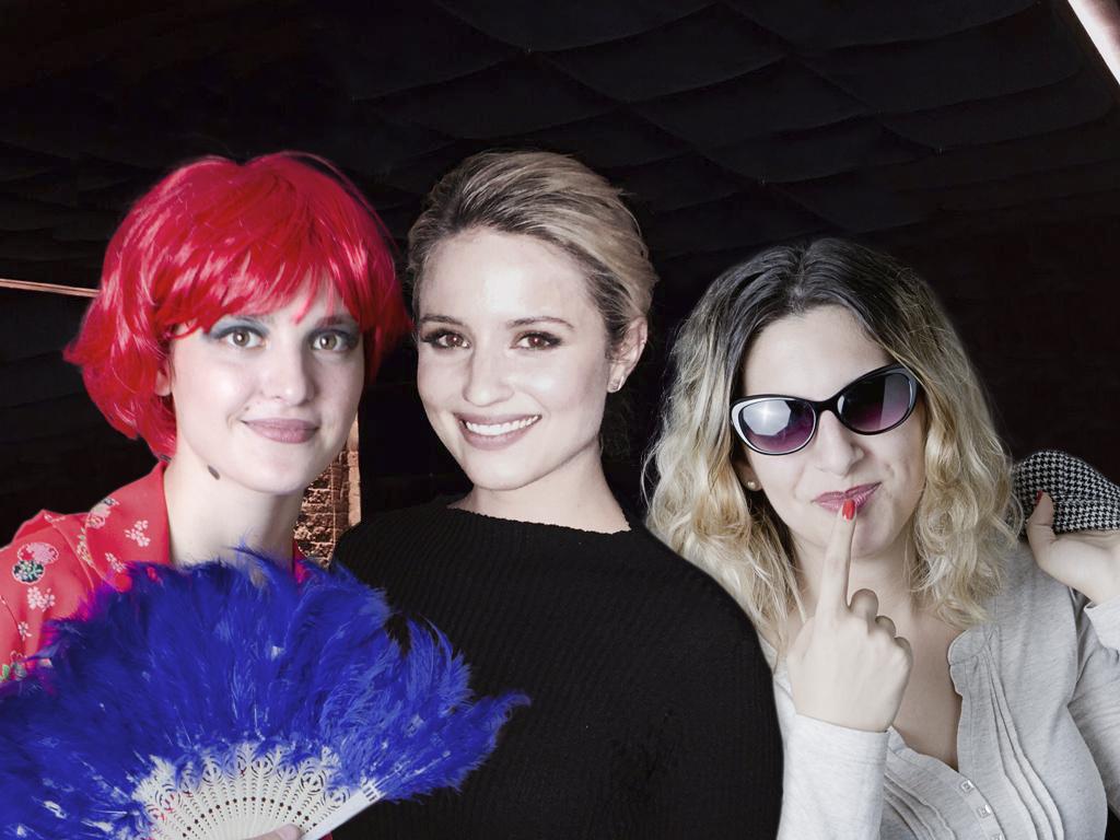 Festejando el cumple de Fiorello con <a href="/DiannaAgron/">Dianna Agron</a>. Ella le regaló una colección de tuppers y una alfombra de baño.
