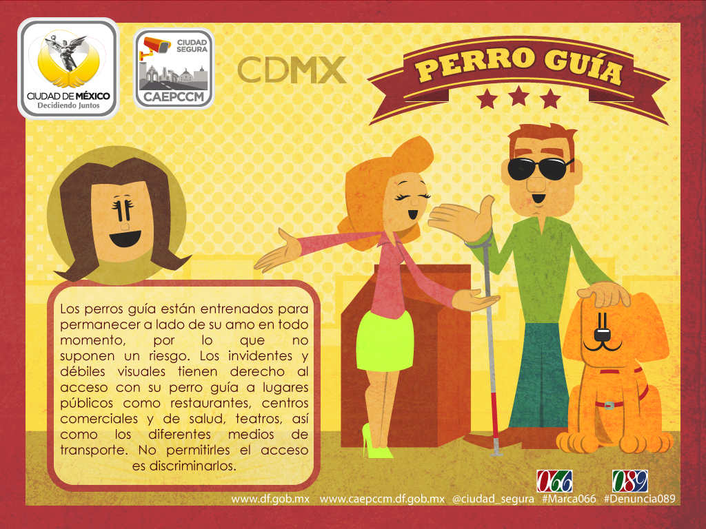 C5_CDMX's tweet photo. Usuarios con perros guía tienen derecho a acceder a restaurantes, centros comerciales y centros de salud. http://t.co/NBWsARPi5a