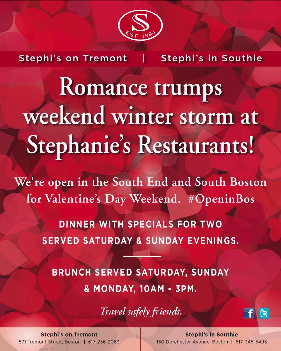 Romance Triumphs! We are #OpenInBos tonight! <a href="/OnlyInBOS/">Only In Boston</a> #BOSnow