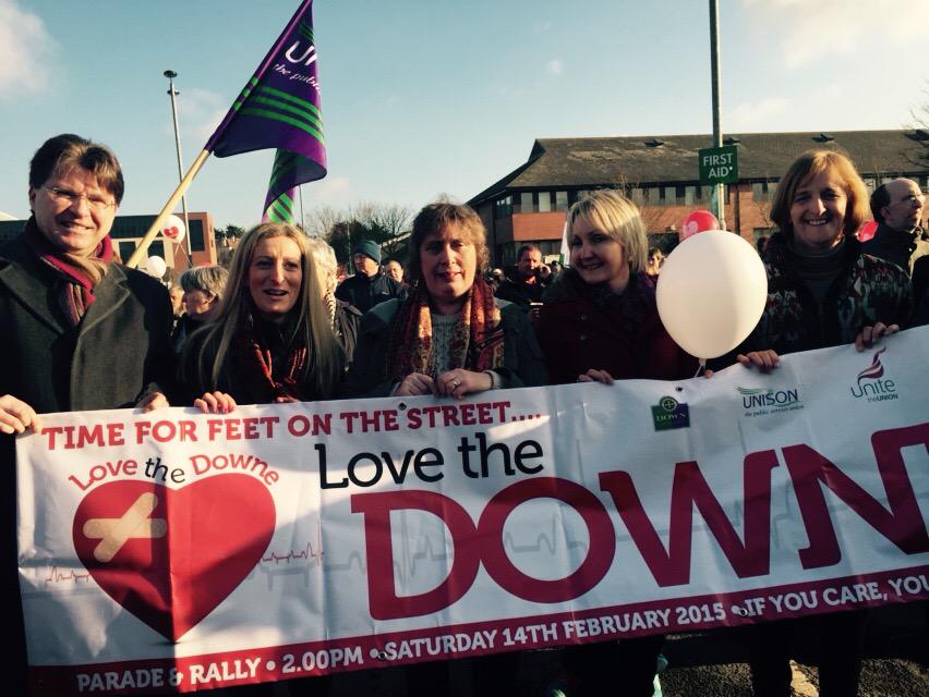 assumptionlive's tweet photo. Assumption Staff out in force! #savethedowne http://t.co/s3reGslkNF