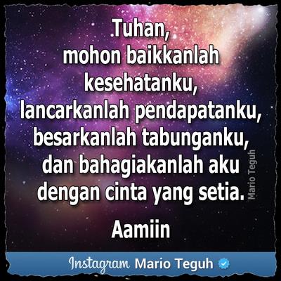 Katakanlah Aamiin atau Retweet, jika doa malam ini adalah doa Anda juga. Love you! ☺☺☺