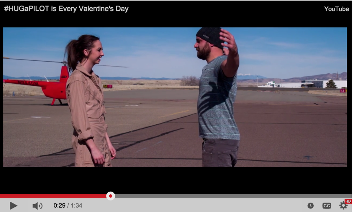 JUSTHELICOPTERS's tweet image. #HUGaPILOT is Every Valentine's Day bit.ly/1AwA56A  haha. Awesome video via @GuidanceAv