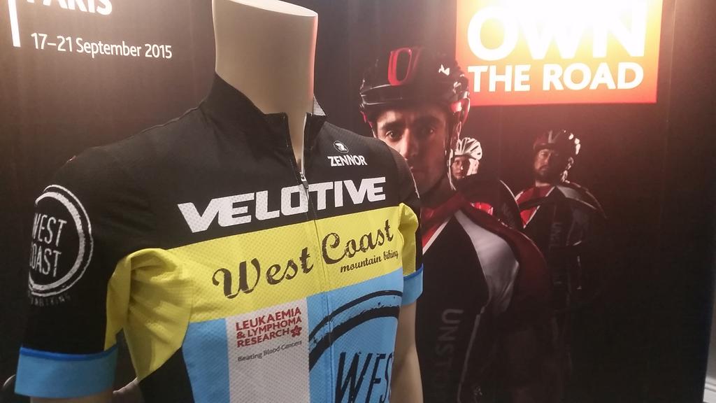 westcoastmtb's tweet photo. @londonbikeshow we're loving the show and making a new team launch supporting @beatbloodcancer http://t.co/MYkq0t9QgI