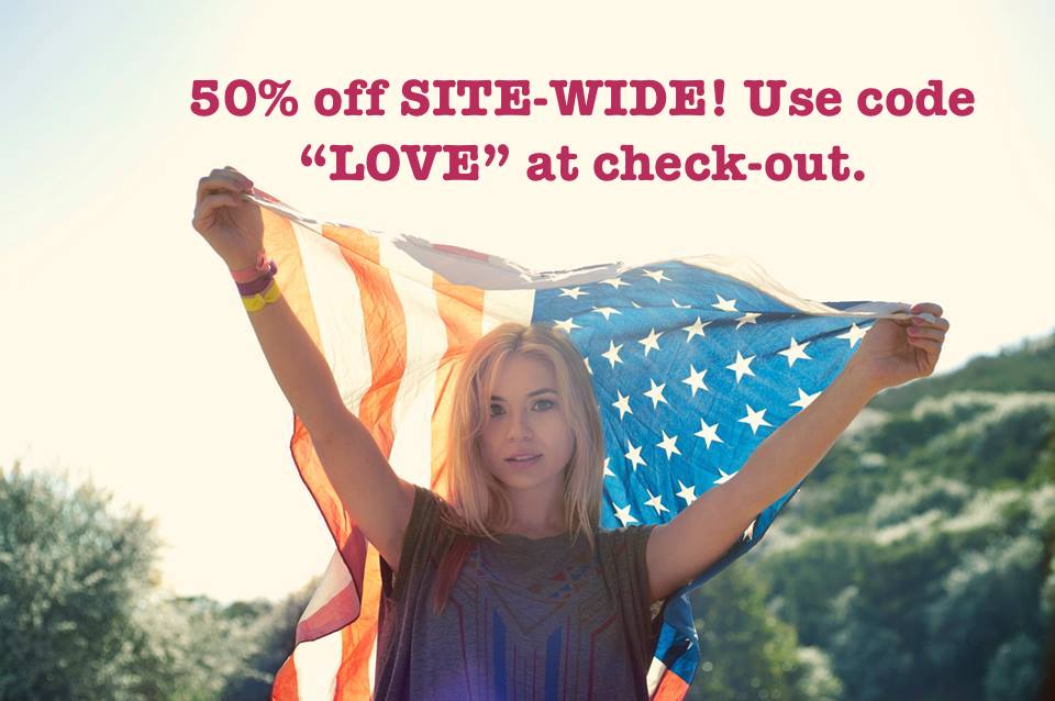 BLOW-OUT SALE! 50% OFF SITE-WIDE! Use code "LOVE" at check-out! ORDER NOW! Expires on Monday! txtlwest.com