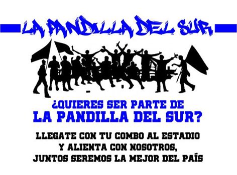 Si quieres unirte a <a href="/PandillaDelSur/">La Pandilla Del Sur</a>, llégate con tu combo al estadio y alienta con nosotros a @ACCDMinerosdeG