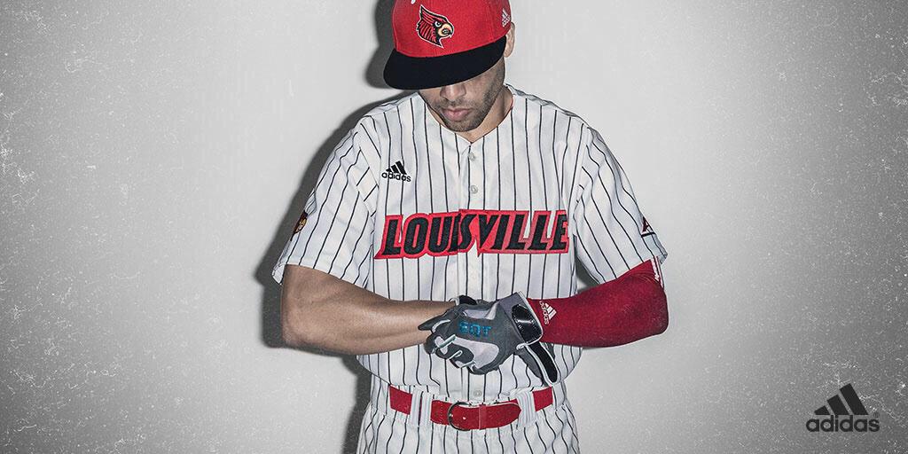 NCAABaseballPix's tweet photo. Louisville Cardinals pinstripes. http://t.co/1Ew6ZDFrPG