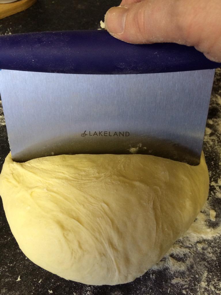 dhughes77's tweet photo. My @LakelandUK #doughscraper is proving its worth with this #brioche dough batch! #tester bun shown! http://t.co/N4qHGEjrio