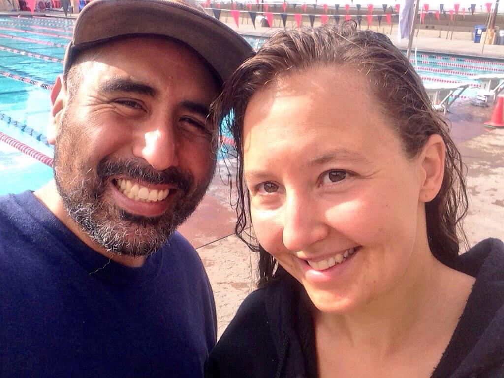 ATiredHappyDog's tweet photo. @NBCLA #LoveGrams #Valentines I love my wife! #SwimPartner for #Life! http://t.co/R8o0v2hQvv