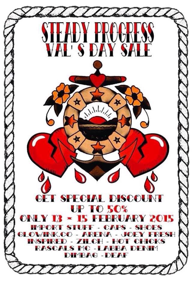 Val's day sale <a href="/steady_progress/">Steady Progress Shop</a> rascals mc discount 20% grab it fast guys 🍺