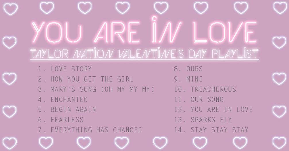 taylornation13's tweet image. HAPPY VALENTINE&apos;S DAY SWIFTIES!!! We put together a playlist to celebrate. We ❤️ you!