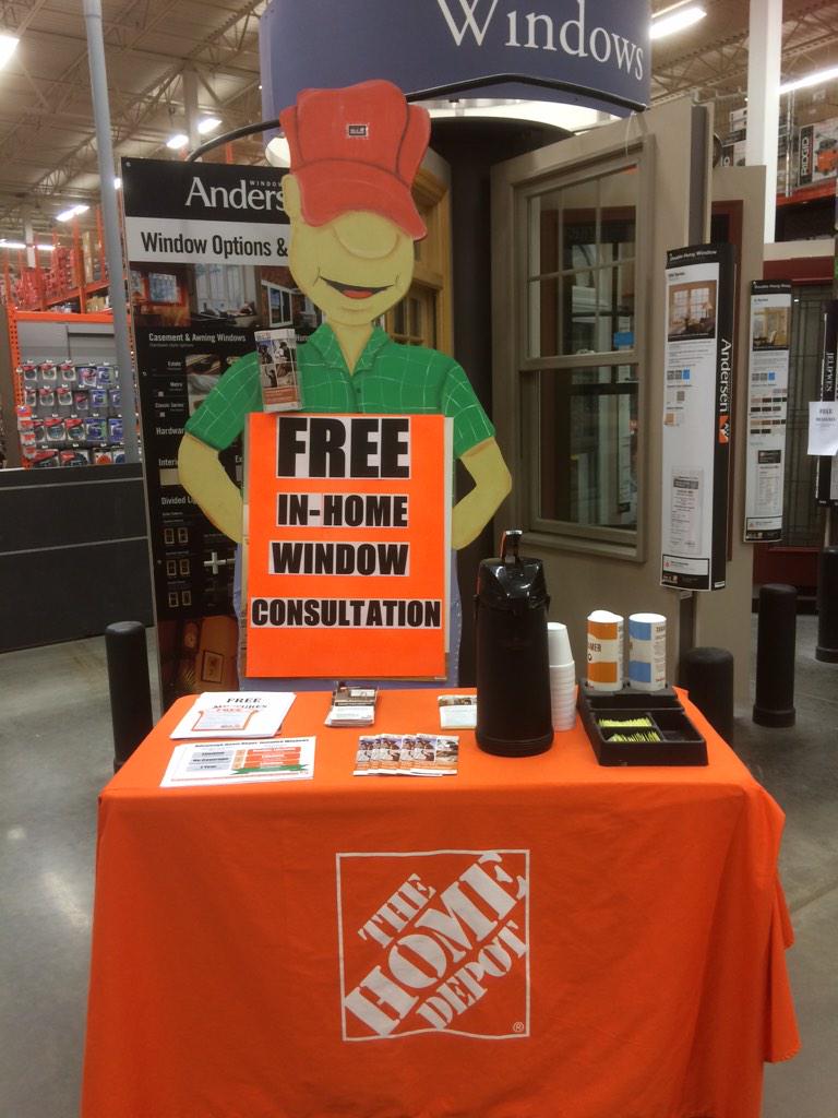 Depotdoll's tweet photo. D30 trying to get some HOT leads today by warming the customer's up today with some literature and hot coffee. http://t.co/qEER4NwUvG